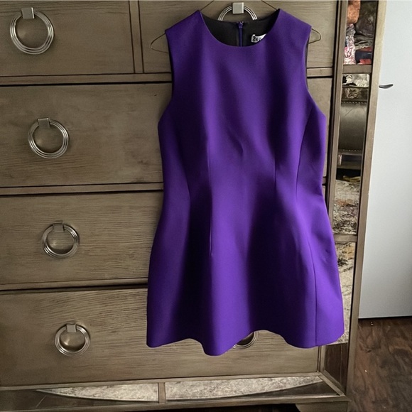 ZARA PURPLE VOLUMINOUS SHORT DRESS - Picture 6 of 10